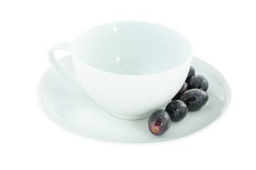 cup and grapes