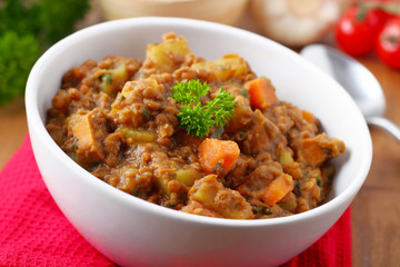 lentil stew - Linseneintopf