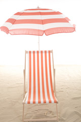 Beach chair in the sand
