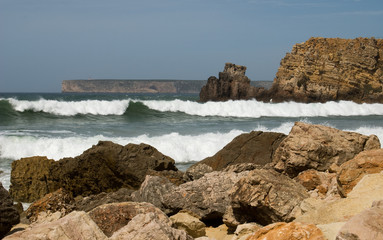 The beach on Algarve coast