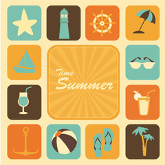 time summer icons