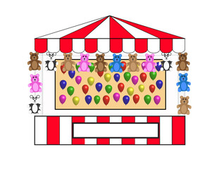 Balloon Toss With Stuffed Bears