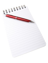 Notepad and pen