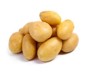 Potatoes isolated on white