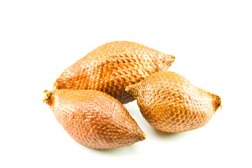 Zalacca fruit on white background