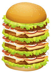 A big pile of hamburger