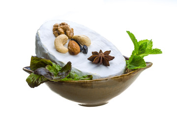 Fresh soft brie cheese