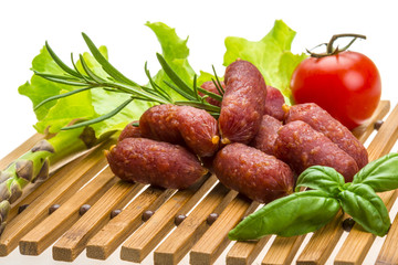 Salami sausages