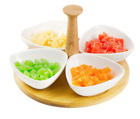 sweet candied dried fruits