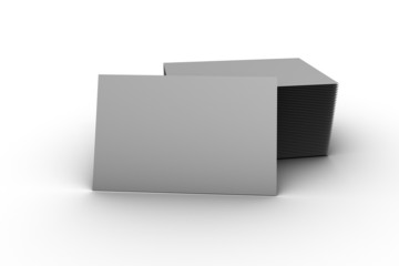 visitenkarte template wei&szlig; 3d render