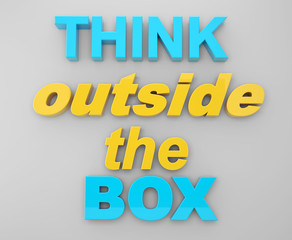 text think outside the box