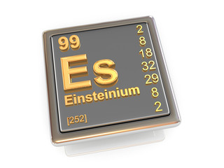 Einsteinium. Chemical element.