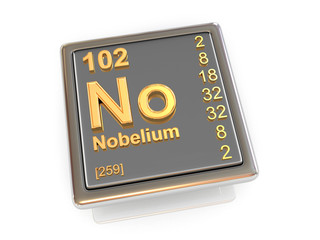 Nobelium. Chemical element.