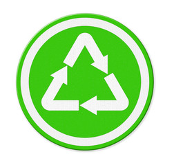 Recycle Symbol, Isolated On White Background,