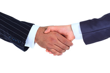 The conclusion of the transaction. Handshake.