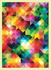 Colorful Triangles Modern Abstract Mosaic Design Pattern
