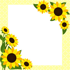 Flower frame with Sunflowers