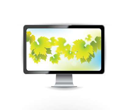 LCD Monitor and screensaver image