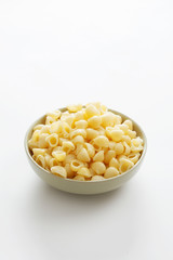 Bowl of Pasta on White Background
