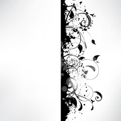 Abstract background with floral elements