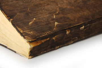 Vintage old book on white background