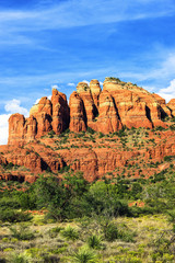Vertical view of famous red rock in Sedona
