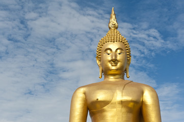 Fototapeta premium big golden Buddha statues