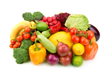 Obraz na płótnie Canvas zbioru owoców i warzyw
