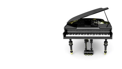 Musica pianoforte tastiera concerto note 3d