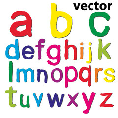 Vector hand painted fonts