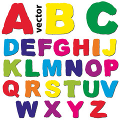 Vector hand painted fonts