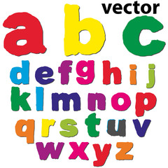 Vector hand painted fonts