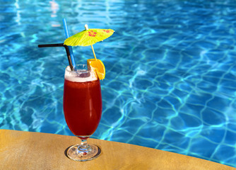 Сocktail Mai Tai near pool