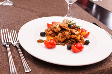 Fillet of Chicken with String Beans