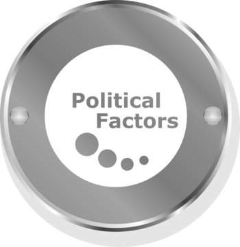 Political Factors Metallic Button