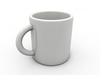 White cup isolated