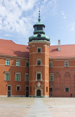 Naklejka premium Warsaw, Poland. Old Town - inner square of famous Royal Castle.