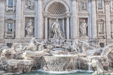 Closeup of Fontana di Trevi