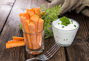 Carrot Sticks in a glass