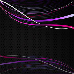 Dark vector background with color waves