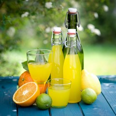 Soft drink, lemon fruits