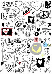 Love doodle set