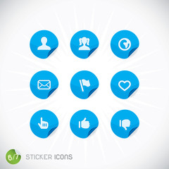 Sticker Icons, Symbols, Buttons, Sign, Emblem