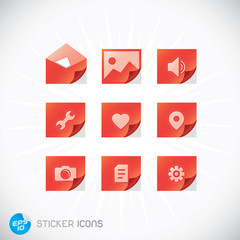 Sticker Icons, Symbols, Buttons, Sign, Emblem