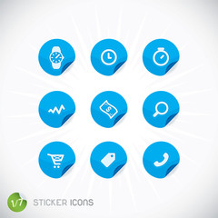 Sticker Icons, Symbols, Buttons, Sign, Emblem