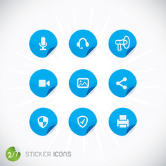 Sticker Icons, Symbols, Buttons, Sign, Emblem