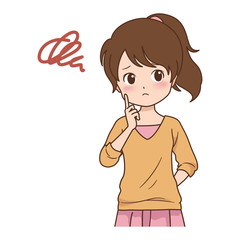 女の子/考える