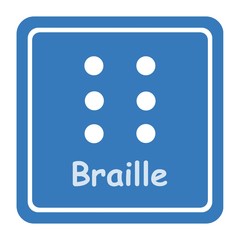 Symbole du Braille dans un panneau