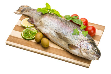 Fresh raw rainbow trout