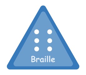 Symbole du Braille dans un panneau	